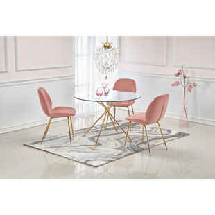 Stół szklany okrągły glamour Rondo 110cm - Halmar