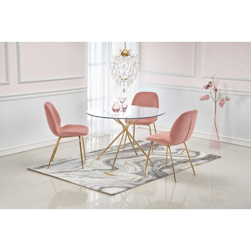 Stół szklany okrągły glamour Rondo 110cm - Halmar