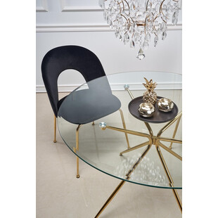 Stół szklany okrągły glamour Rondo 110cm - Halmar