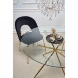 Stół szklany okrągły glamour Rondo 110cm - Halmar
