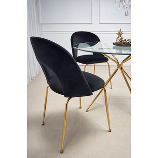 Stół szklany okrągły glamour Rondo 110cm - Halmar