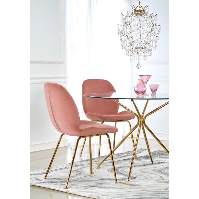 Stół szklany okrągły glamour Rondo 110cm - Halmar
