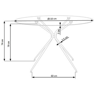 Stół szklany okrągły glamour Rondo 110cm - Halmar