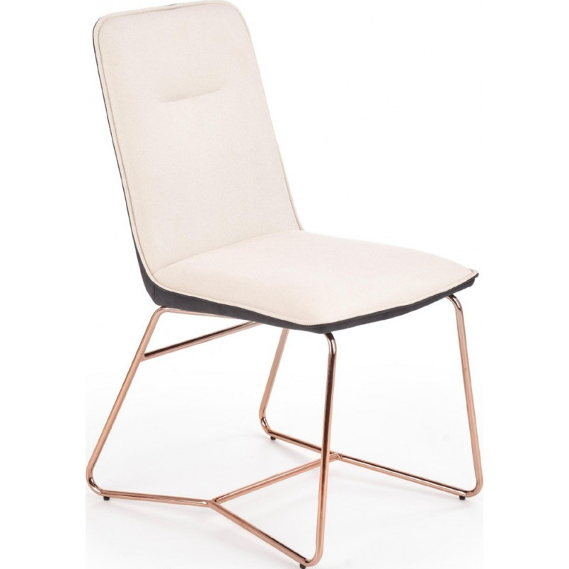 Krzesło glamour Halmar K390: Kremowy/Złoty - Stylowy design