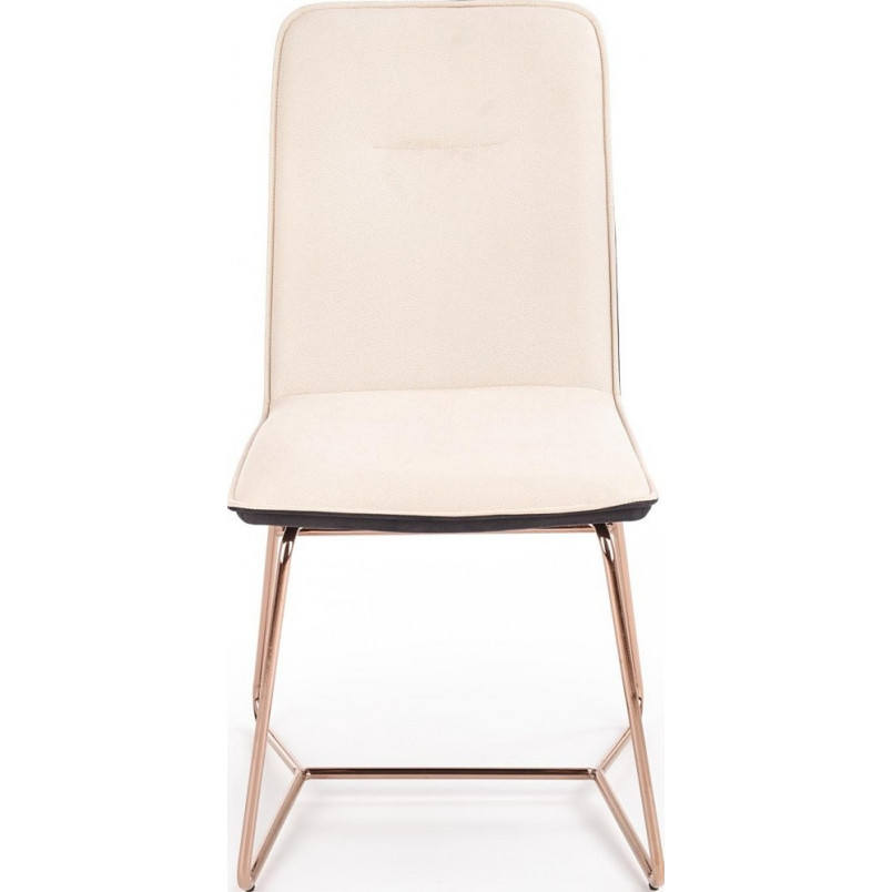 Krzesło glamour Halmar K390: Kremowy/Złoty - Stylowy design