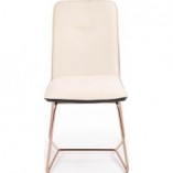 Krzesło glamour Halmar K390: Kremowy/Złoty - Stylowy design