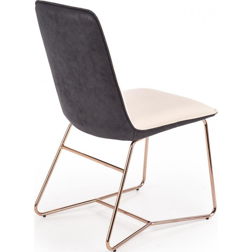 Krzesło glamour Halmar K390: Kremowy/Złoty - Stylowy design