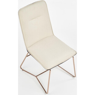 Krzesło glamour Halmar K390: Kremowy/Złoty - Stylowy design
