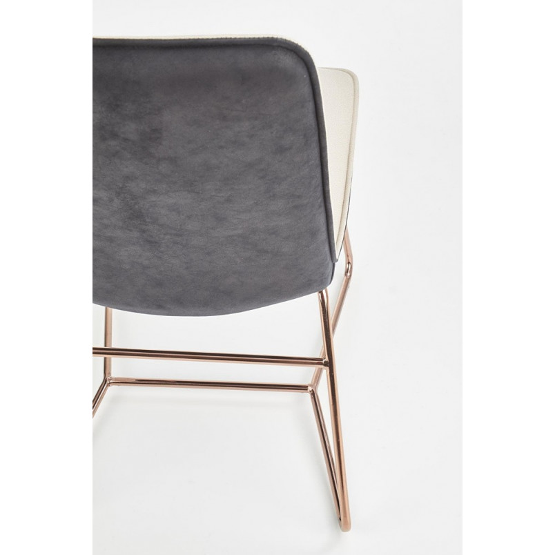 Krzesło glamour Halmar K390: Kremowy/Złoty - Stylowy design