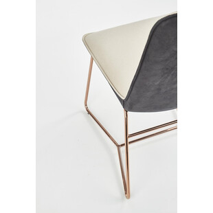 Krzesło glamour Halmar K390: Kremowy/Złoty - Stylowy design