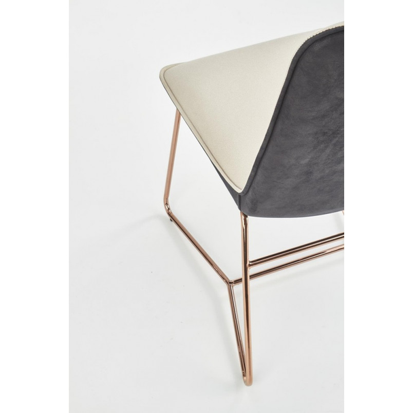 Krzesło glamour Halmar K390: Kremowy/Złoty - Stylowy design