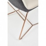 Krzesło glamour Halmar K390: Kremowy/Złoty - Stylowy design
