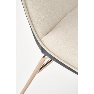 Krzesło glamour Halmar K390: Kremowy/Złoty - Stylowy design