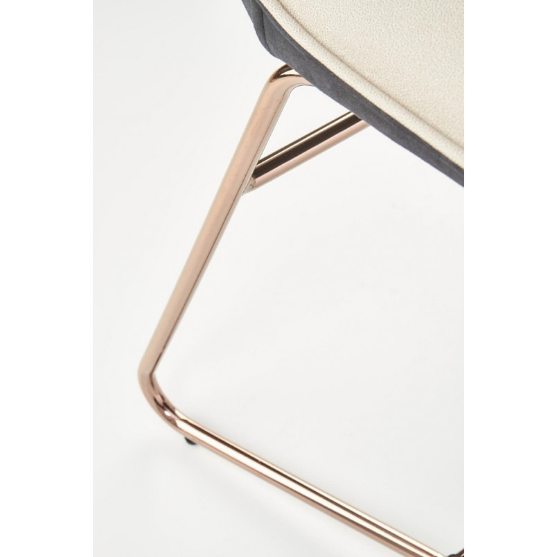 Krzesło glamour Halmar K390: Kremowy/Złoty - Stylowy design