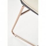 Krzesło glamour Halmar K390: Kremowy/Złoty - Stylowy design