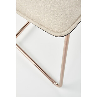 Krzesło glamour Halmar K390: Kremowy/Złoty - Stylowy design