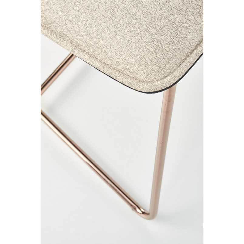 Krzesło glamour Halmar K390: Kremowy/Złoty - Stylowy design