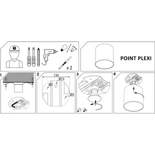 Lampa Point Plexi biała - Nowodvorski | Spot GU10