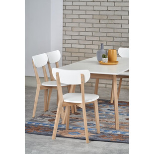 Krzesło drewniane Buggi białe Halmar | Skandynawski Design