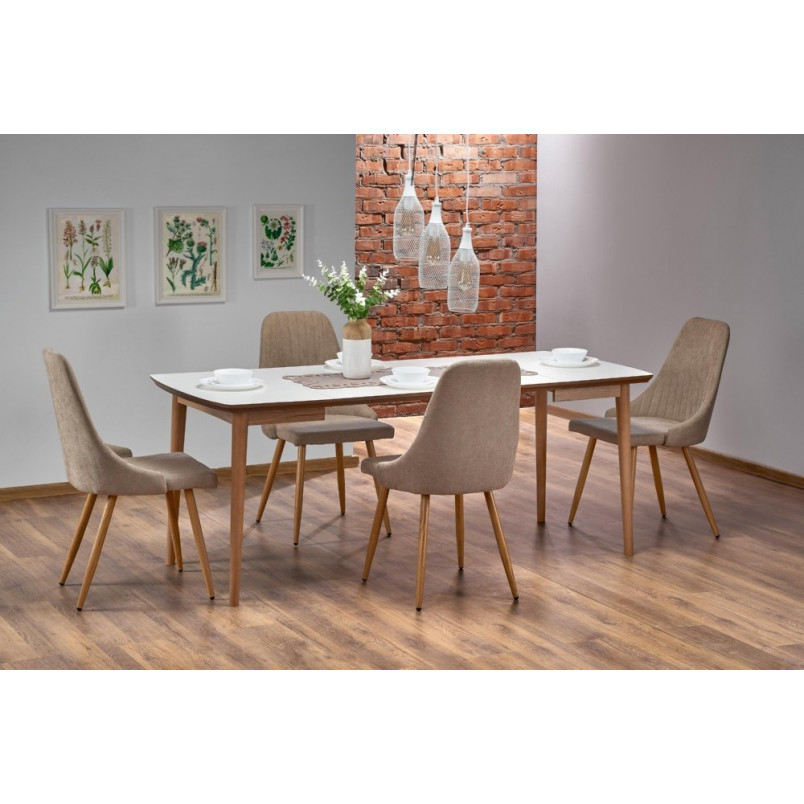 Stół rozkładany Barret biały Halmar | Skandynawski design
