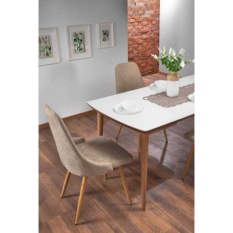 Stół rozkładany Barret biały Halmar | Skandynawski design