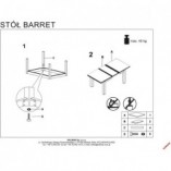 Stół rozkładany Barret biały Halmar | Skandynawski design