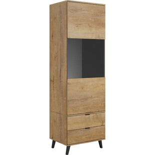 Witryna Nest Halmar | Komoda Industrialna 60cm | Dąb Lefkas