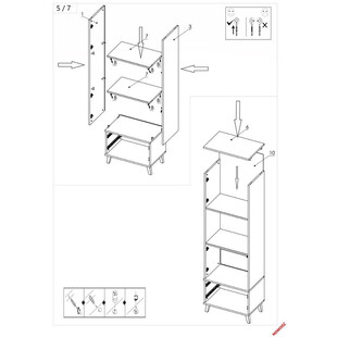 Witryna Nest Halmar | Komoda Industrialna 60cm | Dąb Lefkas