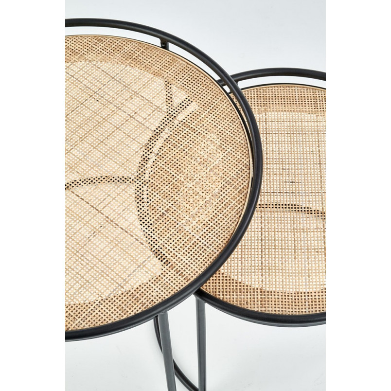 Zestaw stolików rattanowych boho Manado | Halmar