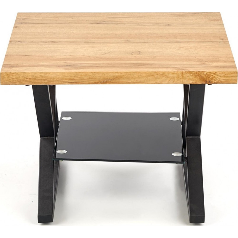 Stolik Industrialny Xena Halmar | 60x60cm | Dąb Naturalny