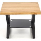 Stolik Industrialny Xena Halmar | 60x60cm | Dąb Naturalny