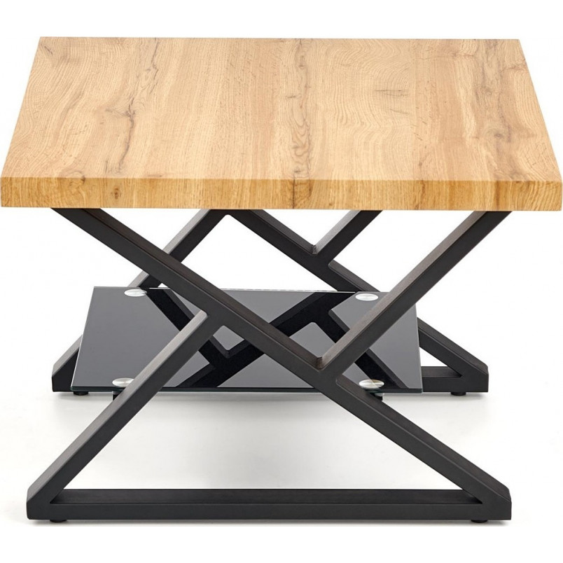 Stolik Industrialny Xena Halmar | 60x60cm | Dąb Naturalny