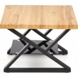 Stolik Industrialny Xena Halmar | 60x60cm | Dąb Naturalny