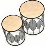 Zestaw stolików Folla czarny Halmar - Stylowy design | Sklep