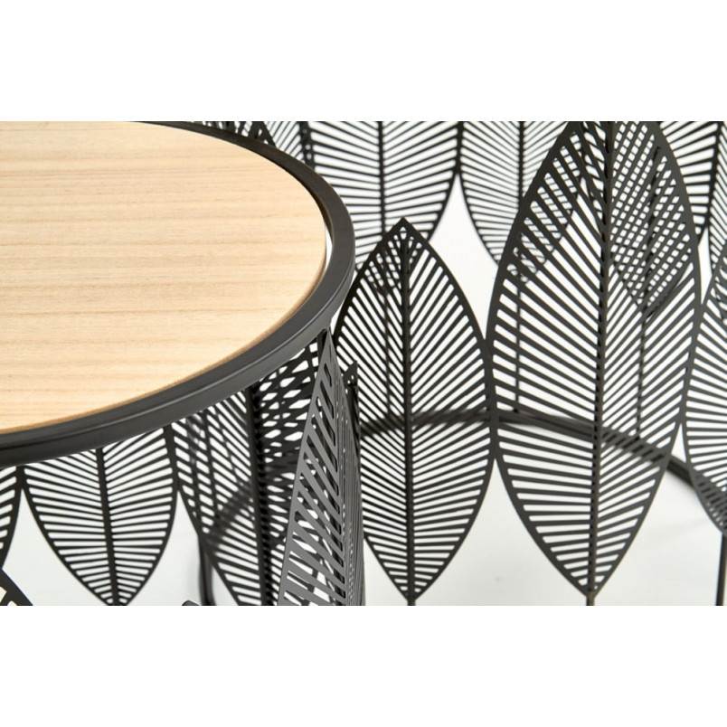 Zestaw stolików Folla czarny Halmar - Stylowy design | Sklep