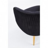 Fotel welurowy Crown czarny Halmar - Glamour i styl