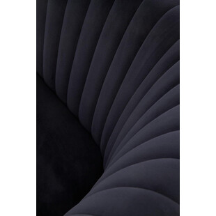 Fotel welurowy Crown czarny Halmar - Glamour i styl