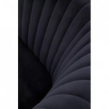 Fotel welurowy Crown czarny Halmar - Glamour i styl