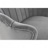 Sofa welurowa "Muszla" Amorinito Halmar | Szara, Złote Nogi | 133cm