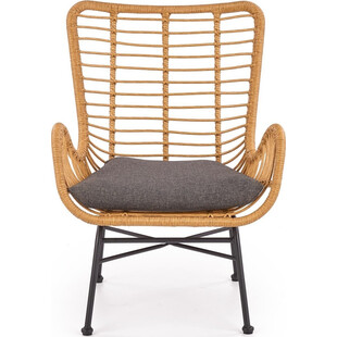 Fotel rattanowy boho Ikaro Halmar | Naturalny design