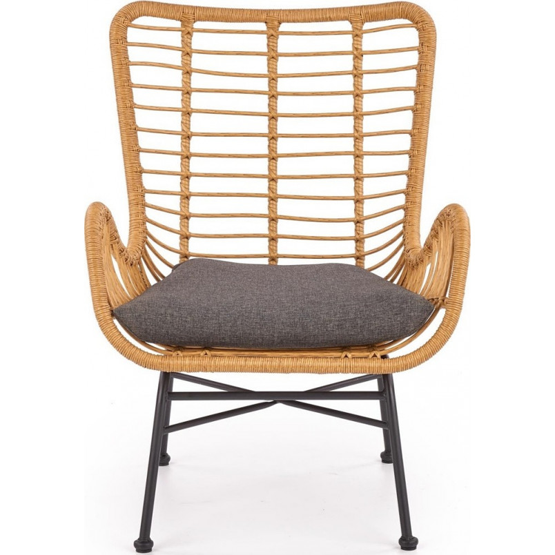 Fotel rattanowy boho Ikaro Halmar | Naturalny design