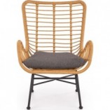 Fotel rattanowy boho Ikaro Halmar | Naturalny design