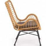 Fotel rattanowy boho Ikaro Halmar | Naturalny design