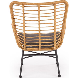 Fotel rattanowy boho Ikaro Halmar | Naturalny design