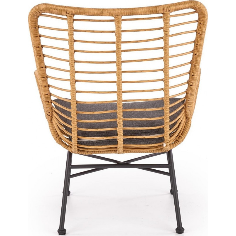 Fotel rattanowy boho Ikaro Halmar | Naturalny design