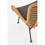 Fotel rattanowy boho Ikaro Halmar | Naturalny design