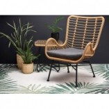Fotel rattanowy boho Ikaro Halmar | Naturalny design