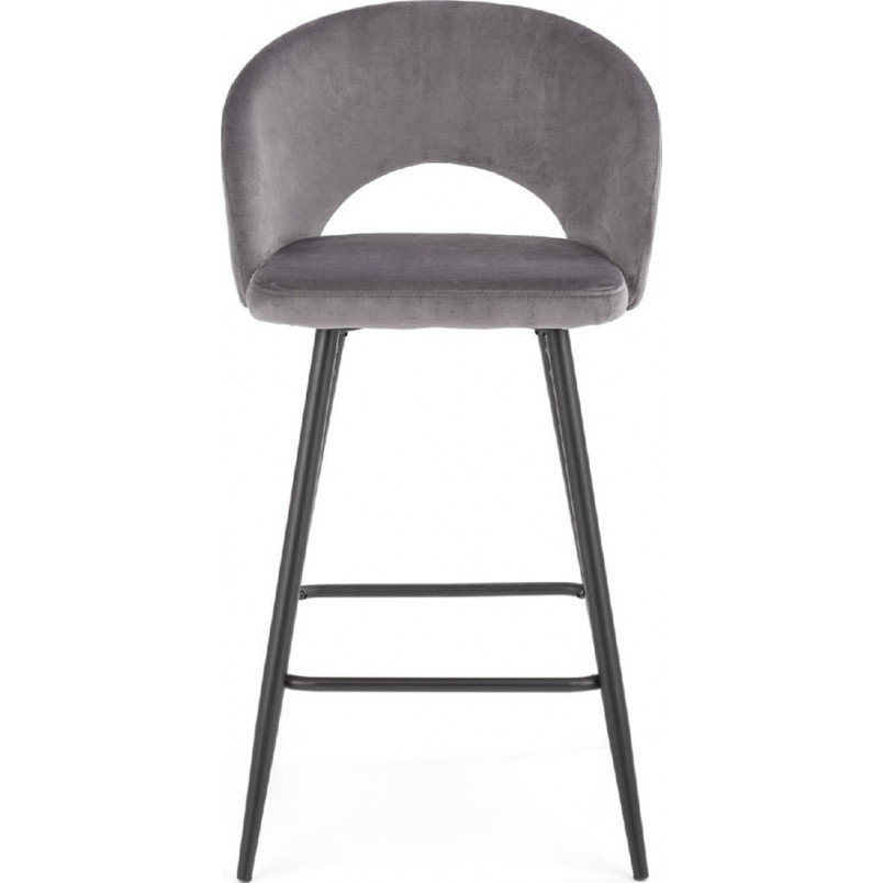 Krzesło barowe tapicerowane H-96 Halmar | Szare, 65cm