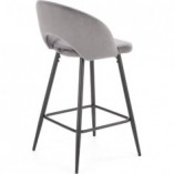Krzesło barowe tapicerowane H-96 Halmar | Szare, 65cm