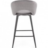 Krzesło barowe tapicerowane H-96 Halmar | Szare, 65cm